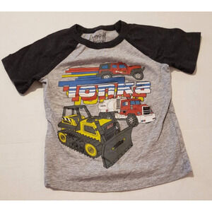 Jumping Beans Tonka Trucks Boys 4T Black and Gray Short Sleeve Graphic Tee